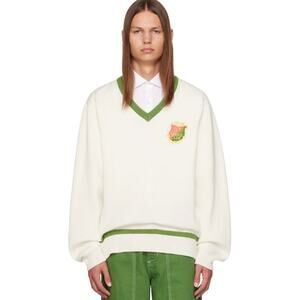 Palmes Off-White PFTC V Neck Knit Sweater Cotton Tennis Preppy Sz M New